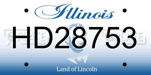 HD28753 Illinois License Plate