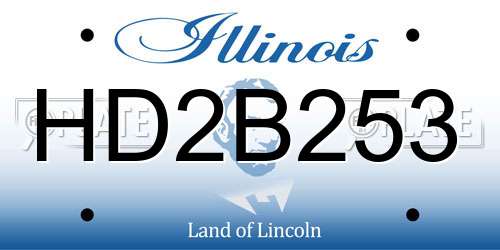 HD2B253 Illinois License Plate