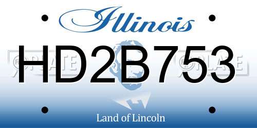 HD2B753 Illinois License Plate