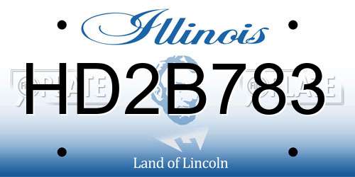 HD2B783 Illinois License Plate