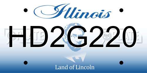 HD2G220 Illinois License Plate