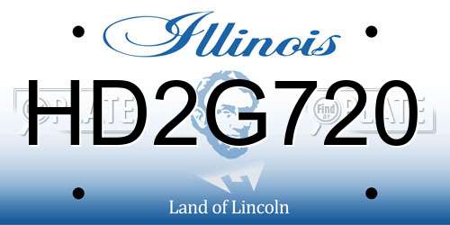 HD2G720 Illinois License Plate