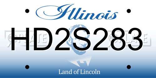 HD2S283 Illinois License Plate