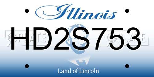 HD2S753 Illinois License Plate