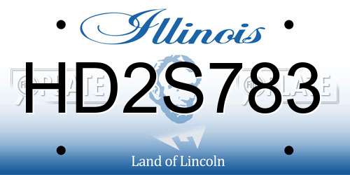 HD2S783 Illinois License Plate