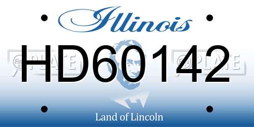 HD60142 Illinois License Plate