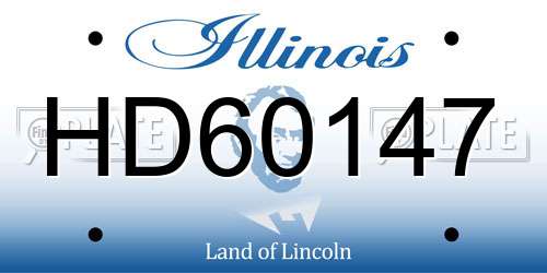 HD60147 Illinois License Plate