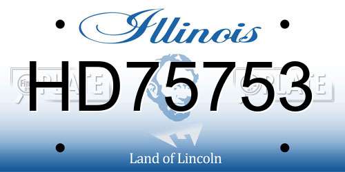 HD75753 Illinois License Plate