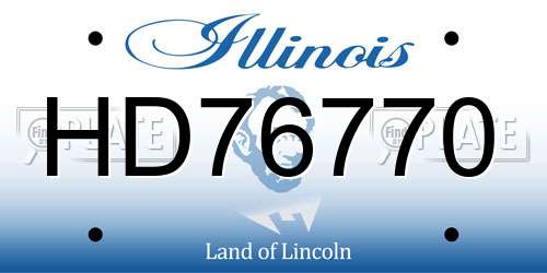 HD76770 Illinois License Plate
