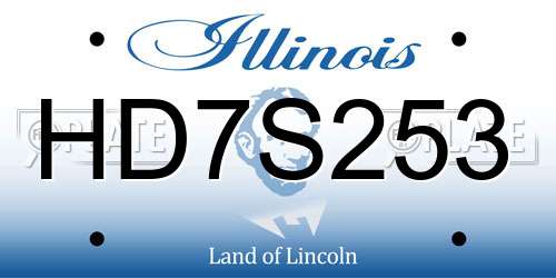 HD7S253 Illinois License Plate