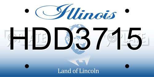 HDD3715 Illinois License Plate