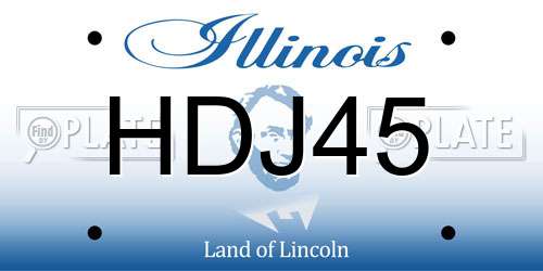 HDJ45 Illinois License Plate