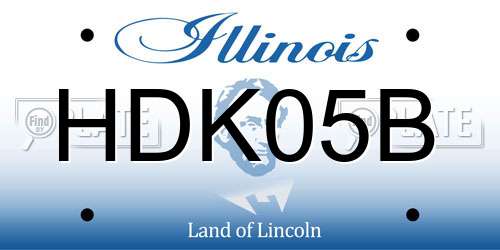 HDK05B Illinois License Plate