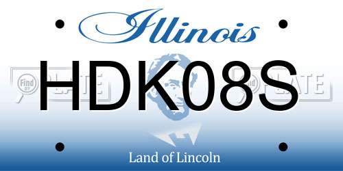 HDK08S Illinois License Plate