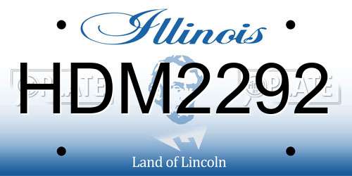 HDM2292 Illinois License Plate