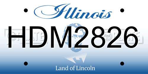 HDM2826 Illinois License Plate