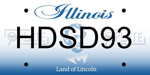 HDSD93 Illinois License Plate