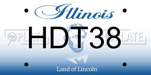 HDT38 Illinois License Plate
