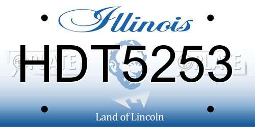 HDT5253 Illinois License Plate
