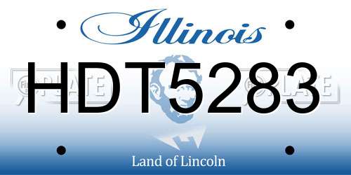 HDT5283 Illinois License Plate