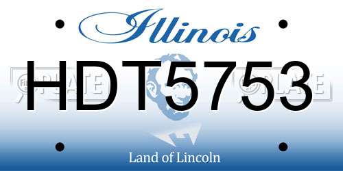 HDT5753 Illinois License Plate
