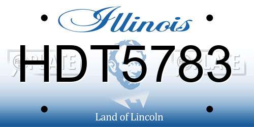 HDT5783 Illinois License Plate