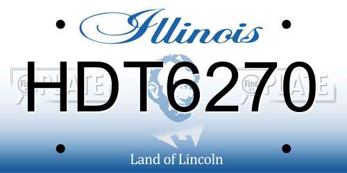 HDT6270 Illinois License Plate