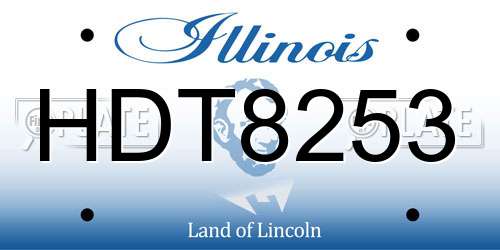 HDT8253 Illinois License Plate