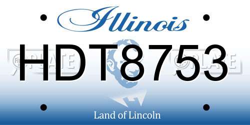 HDT8753 Illinois License Plate