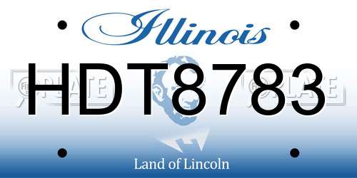HDT8783 Illinois License Plate