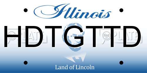 HDTGTTD Illinois License Plate