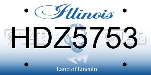 HDZ5753 Illinois License Plate