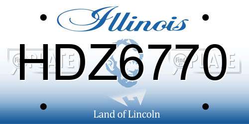 HDZ6770 Illinois License Plate
