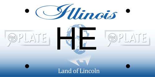 HE Illinois License Plate
