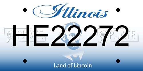 HE22272 Illinois License Plate