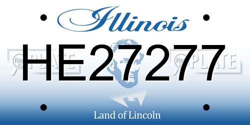 HE27277 Illinois License Plate