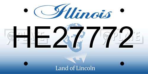 HE27772 Illinois License Plate