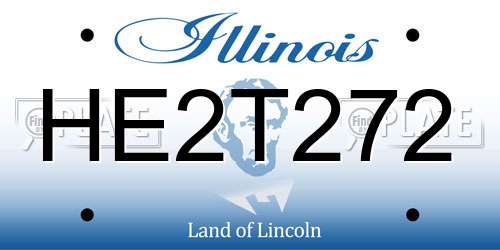 HE2T272 Illinois License Plate