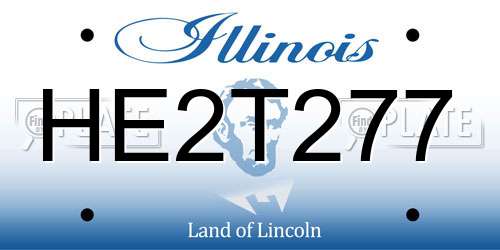HE2T277 Illinois License Plate