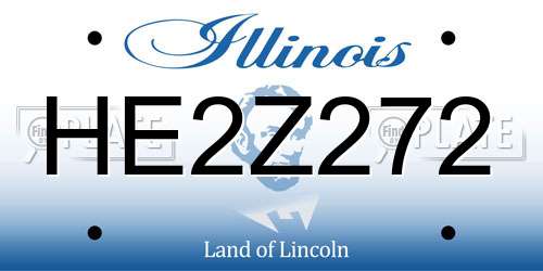 HE2Z272 Illinois License Plate