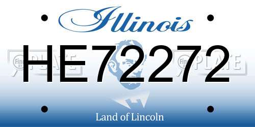 HE72272 Illinois License Plate