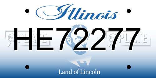 HE72277 Illinois License Plate