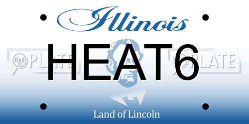 HEAT6 Illinois License Plate
