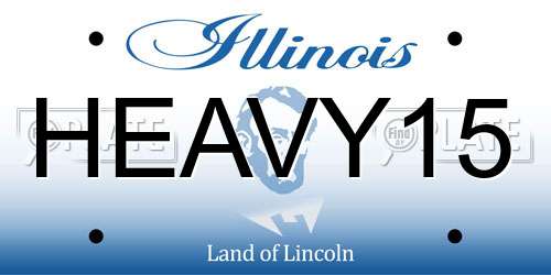 HEAVY15 Illinois License Plate