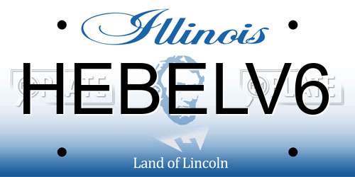HEBELV6 Illinois License Plate