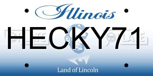 HECKY71 Illinois License Plate