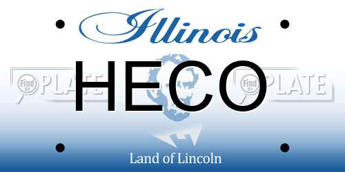 HECO Illinois License Plate
