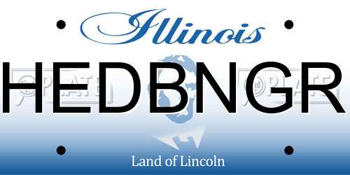 HEDBNGR Illinois License Plate
