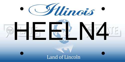 HEELN4 Illinois License Plate