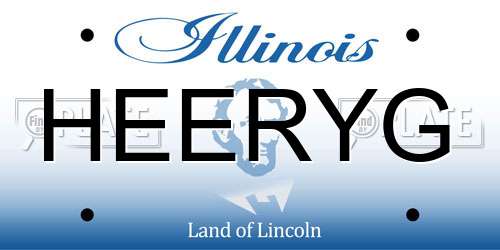 HEERYG Illinois License Plate